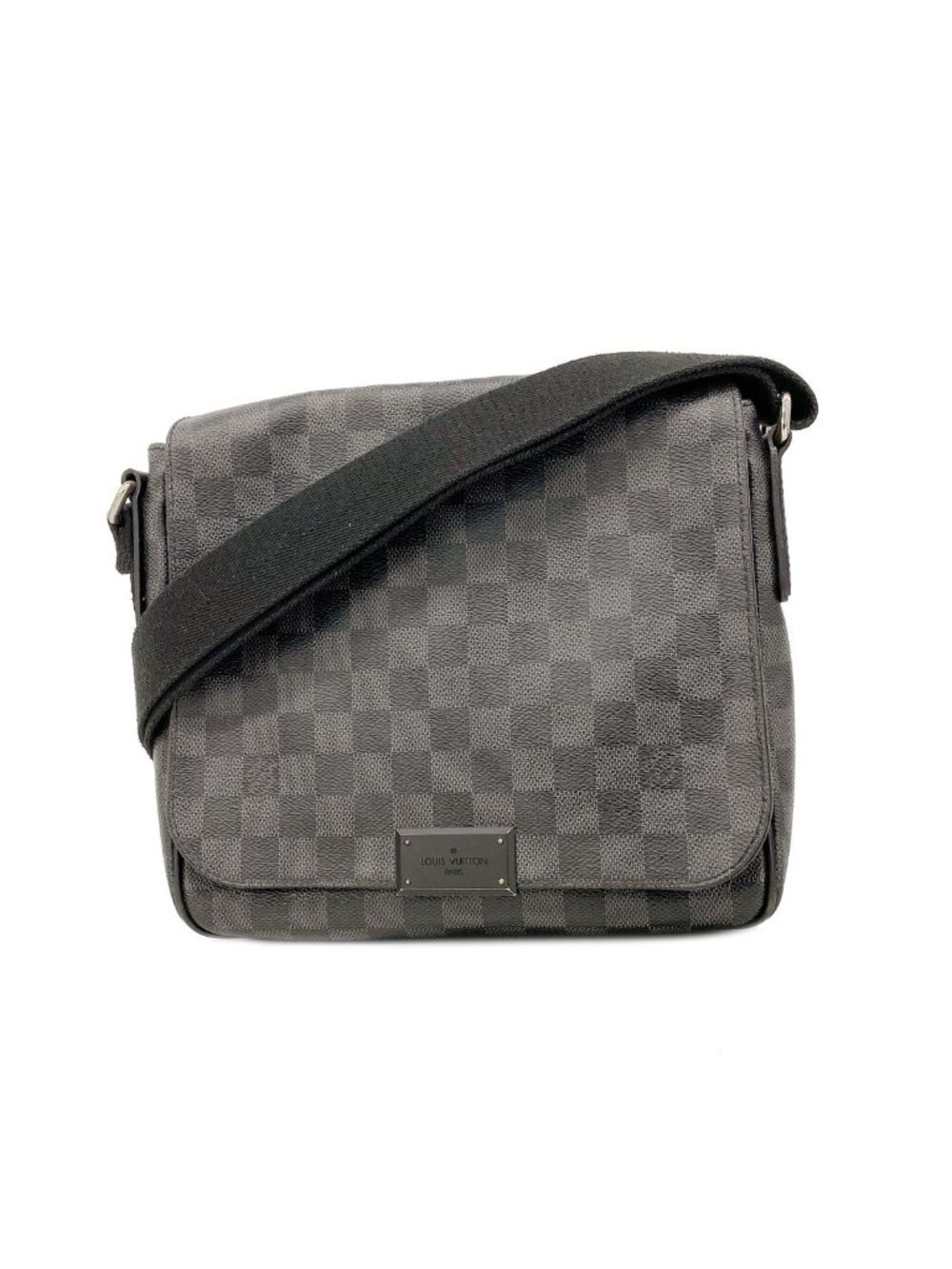 Louis Vuitton Shoulder Bag Damier Graphite District PM Black